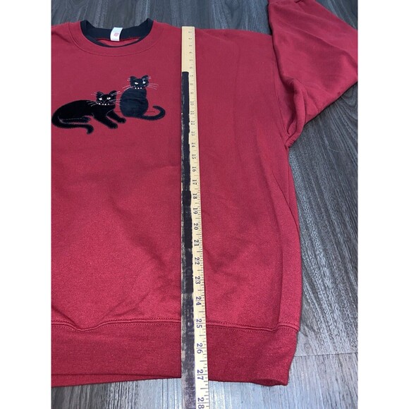 Endless Designs Vintage Halloween Sweater Black Cats Embroidery Rhinestone Sz 2X - Picture 6 of 11